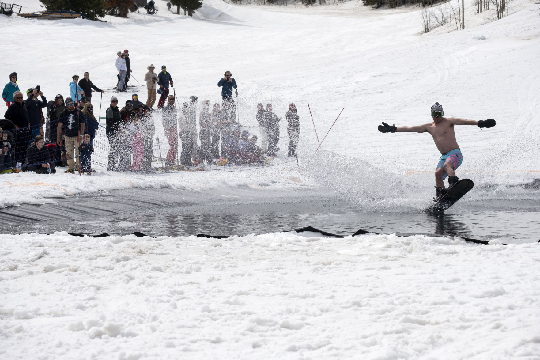 Slush Cup Pond Skim at Pomerelle